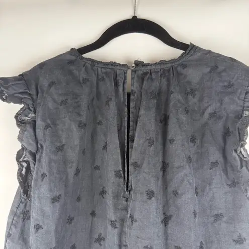 Wilfred Black Embroidered Tiered Midi Dress (M)