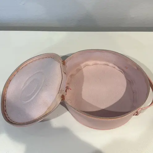 Monat Pink Circle Top Handle Cosmetic Toiletry Bag