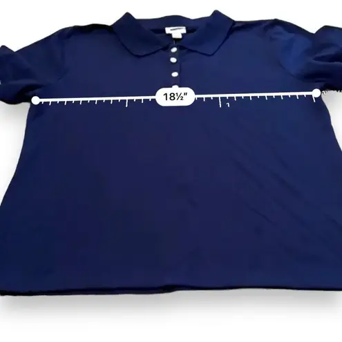 J. Crew Factory Pique Polo Short Sleeve Top in Navy Blue Sz M NEW Size M