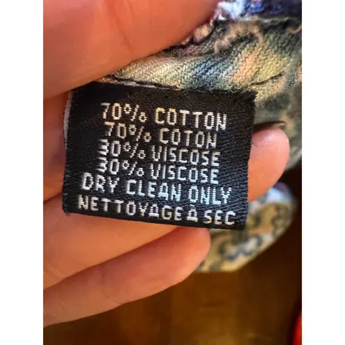 Tolani Shirt Women Medium Blue Pink Plaid Flannel Button Down Mandala Back Boho