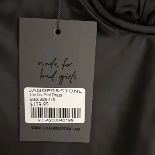 Jagger & Stone “the Liv” Black Balloon Sleeve Mini Dress – Stunning LBD Size XS