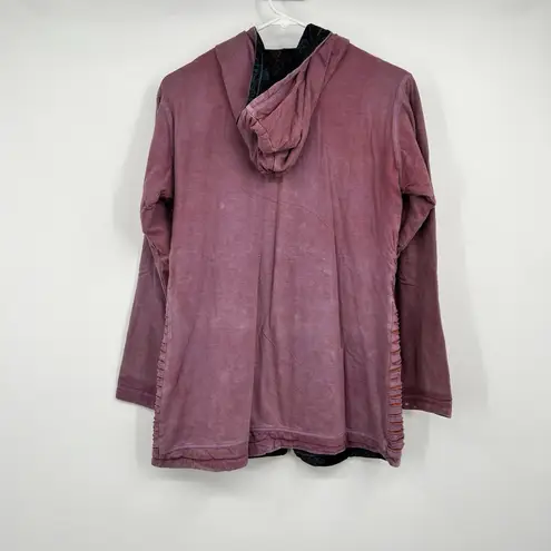 Rising International Hippie Boho Hippie Butterflies Embroidered Reversible Zip Size M