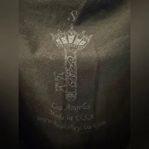 Key Closet Flowers Swarovski Studded Women’s Black Tank Top Size Small