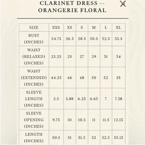 Doen Clarinet floral dress NEW Orange Size M