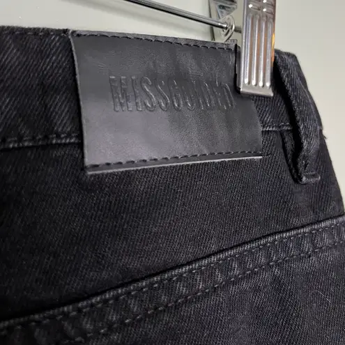 Missguided NWT Seamed Riot High Rise Mom Jeans in Black Size 8