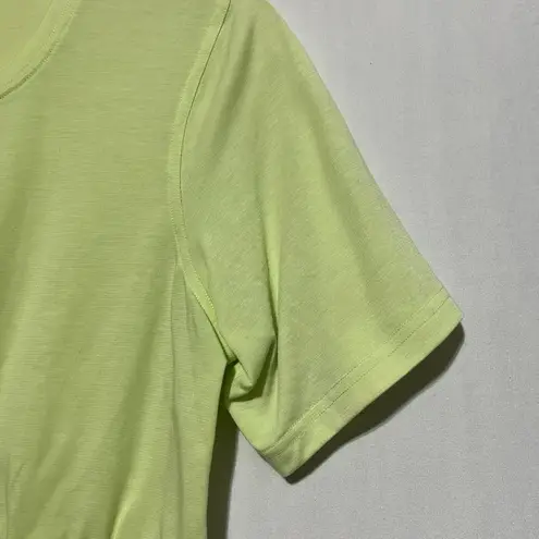 Stori. Cropped Top Women's 6 Green Stretch Round Neck Short Sleeve Pullover Green
