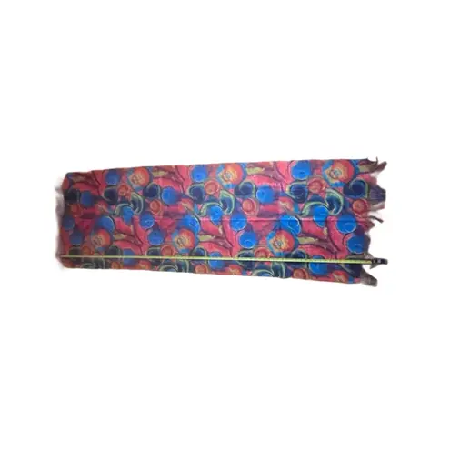 Fraas Luxury Multicolor Abstract Scarf — Bold Artistic Print Red