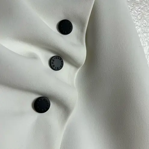 Sandro Paris Ecru Zoelle Asymmetric Button A-Line Mini Skirt S