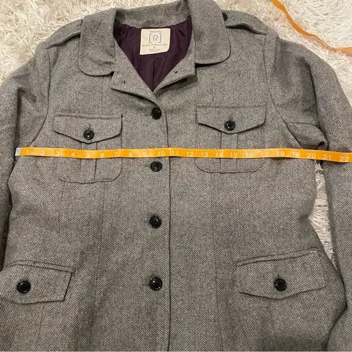 Relativity Gray Herringbone Women’s Blazer Jacket With Pockets Size XL