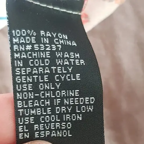 Unique spectrum Blouse Kimono Sleeve Side Tie Boho Southwestern Tribal Sz Large