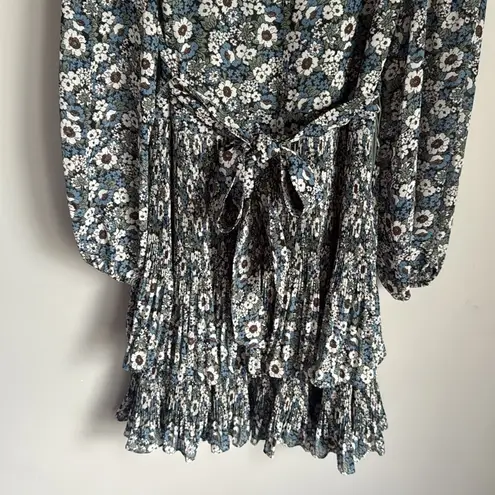 BODEN Plisse Skirt Mini Dress 8 Blue