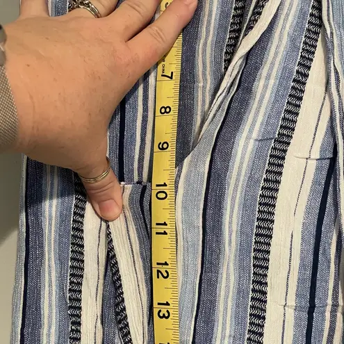 By & By Size Small Navy Blue White Stripe Tie Wrap Pant Women