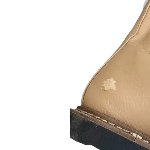 Sam Edelman  Laguna Chelsea pull on block heel lug sole Boot 8.5 tan black chunky