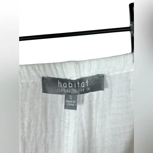 Habitat Women’s White Gauze Seaside Crop Pant Beach Resortwear Minimalist Small