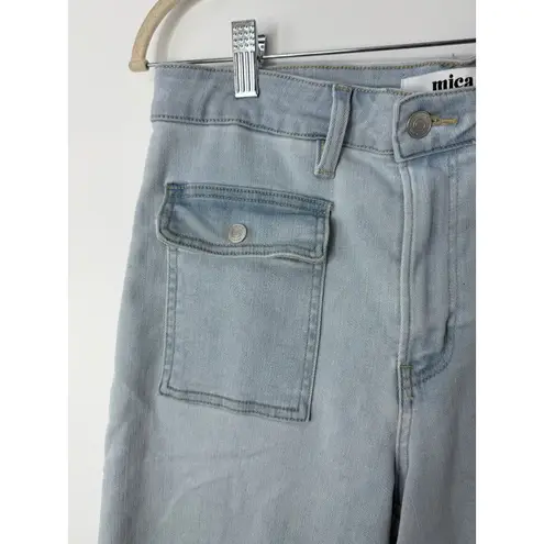 Mica Denim Light Wash Wide Leg Stretch Jeans High Rise Soft Stretchy 29 Blue