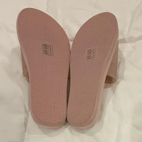 **Michael Kors Pink Transparent Slides – Size 10**
