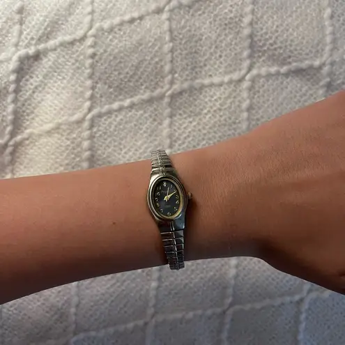 Vintage Silver & Navy Quartz Bracelet Watch