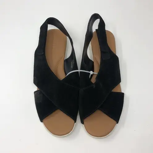 The Flexx Capri Slingback Sandals Black Suede NWOT Size 11