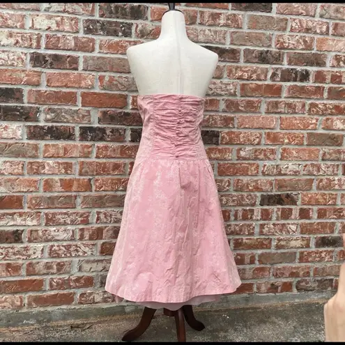 Nell Couture corset silk/polyester pink cocktail dress / 4 / Excellent condition