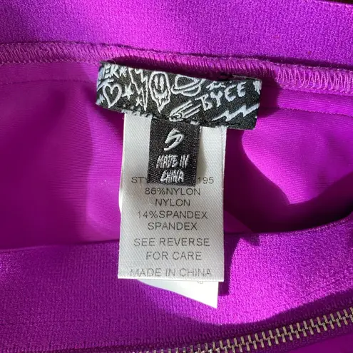 Pink & Purple Zip & Buckle Rave Skirt, Size Small
