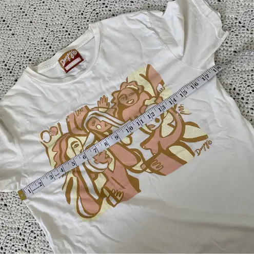 Dazey LA Colorful Face Short Sleeve T-Shirt White (Small)