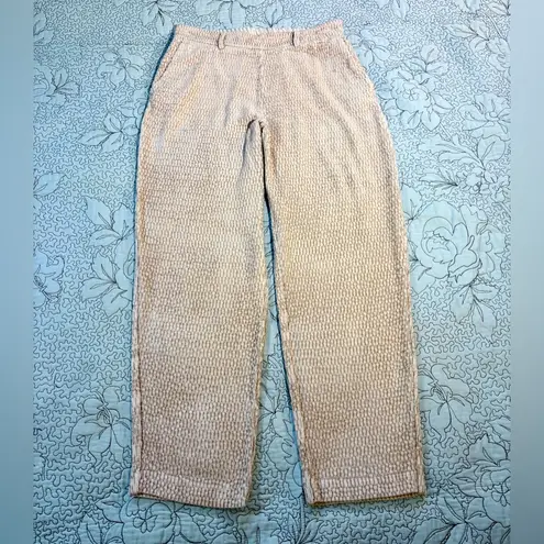 MOMONI Vischio Italian Luxe Woven Beige Loungewear Ankle Crop Trousers 42/12🧡