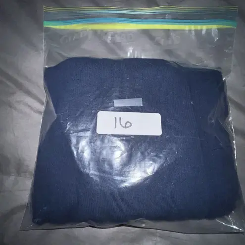 YALA LESLIE LONG SLEEVE OVERSIZE BAMBOO CARDIGAN SLOUCH POCKETS BLUE WOMEN S/M