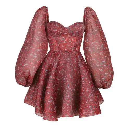 NWT Selkie Princess in Crimson Darling Ditsy Floral Puff