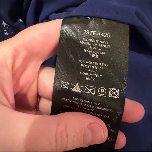 Three Floor RTR Three Floor Afterglow Galaxy Astrological Blue White Print Mini Dress Sz 6