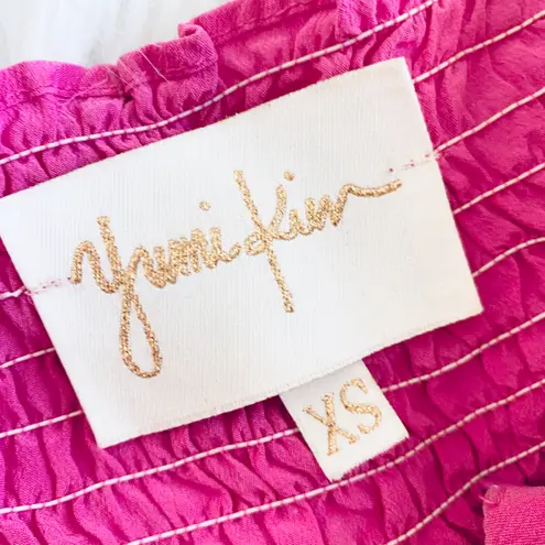 Yumi Kim Hot Pink Silk Ruffle Romper