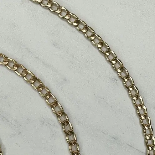 Gold Tone Flat Curb Chain Purse Strap 48" Crossbody Bag Replacement ✨ - Image 3