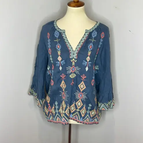 Johnny Was Johnny Was Cerise Tiered Sleeve Peasant Top