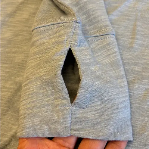 Zella NEW!  Women's XXL Long Sleeve Top Relaxed Fit Shirt Light Blue Fog