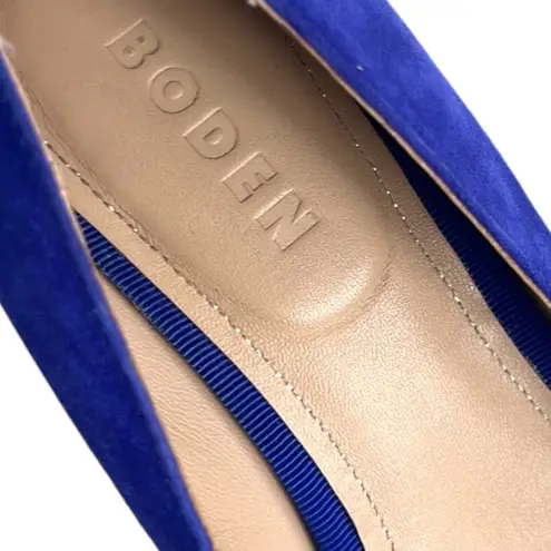 Boden Leather Low Heels Royal Blue Size 7
