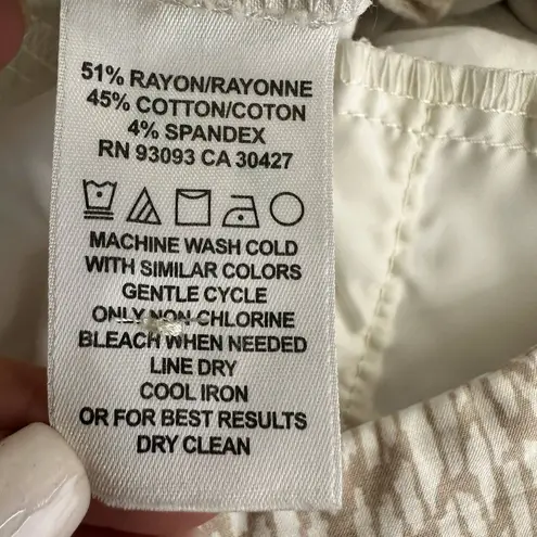 Nic+Zoe Womens size 16 Abstract Print Cream Cropped Trouser Pants