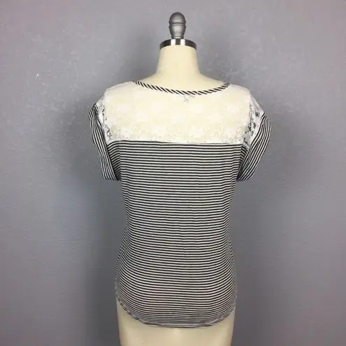 •Just Ginger• Striped Top Black Size M