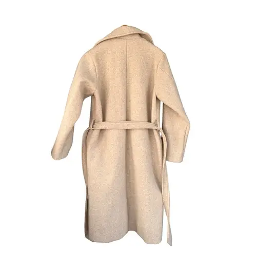 3.3 Field Trip Women's Beige Wool Blend Belted Longline Coat Jacket