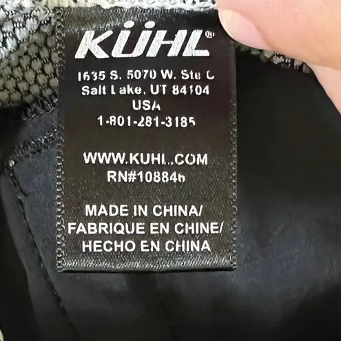 Kuhl Women's Krush Cargo Black Hiking Pants Sz 8 Reg Skinny Fit Moto Zip Pockets