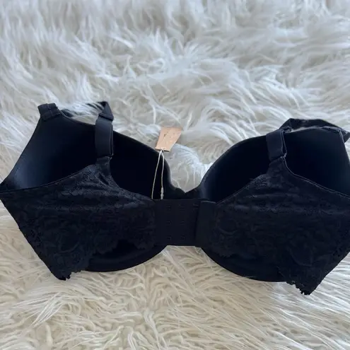 SKIMS Fits Everybody Lace Wing T-Shirt Bra Onyx Size 36DDDD