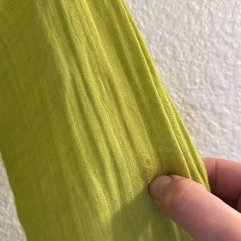 Grizas 100% linen button up cardigan lime green Size L