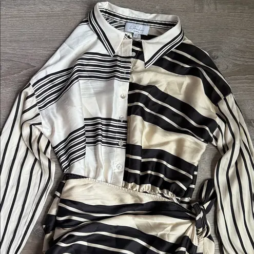 L'Academie The Kamille Mini Dress in Multi Stripe medium