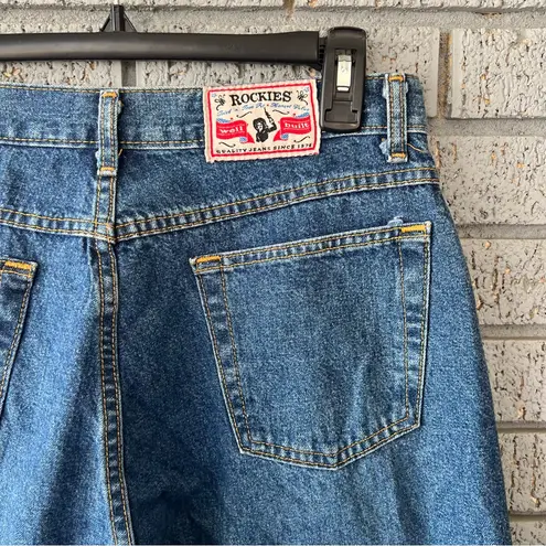 NWT VTG Rockies Jeans High Waist Relaxed Cowboy Western Tapered Size 32 / 13 Blue