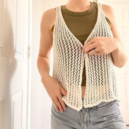 Poof! Poof Open Knit Vest Top