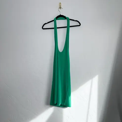 With Jean With Jéan | Lena Halter Bodycon Mini Dress in Juicy Green Size Medium