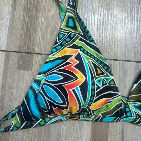 Raya Sun Women's Multicolor Triangle Bikini Top NWT, Size 14