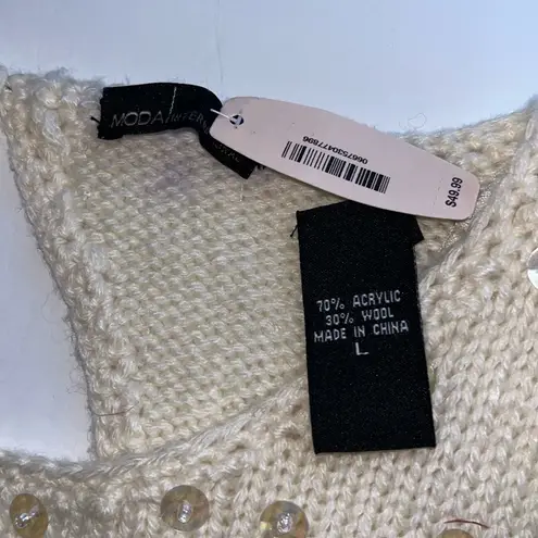 Deadstock Victoria’s Secret Moda International sequin sweater New with tags nwt Size L