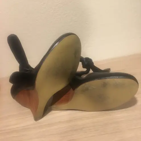 Very Volatile Tie Ankle Wedges in black size 9 FREE WITH PURCHASE