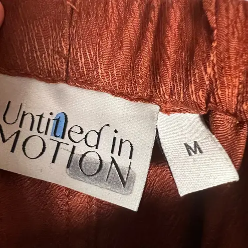 Untitled in Motion Emissus Rust Wide Leg Lounge Pajama Pants Size Medium Orange - Image 12