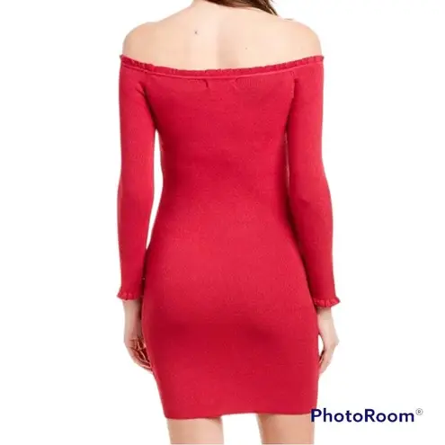 Ali & Jay Women's Long Sleeve Sweater Dress magenta color size small