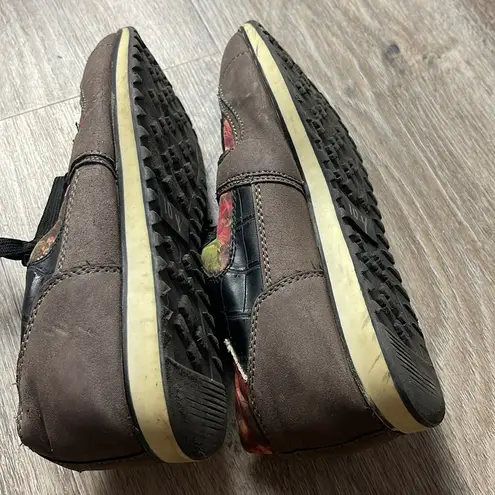 Floral Patterned Women's Sneakers Brown Size 7.5